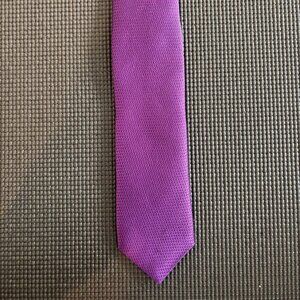 Penrose London Silk Tie - Purple Textured, Handmade in England